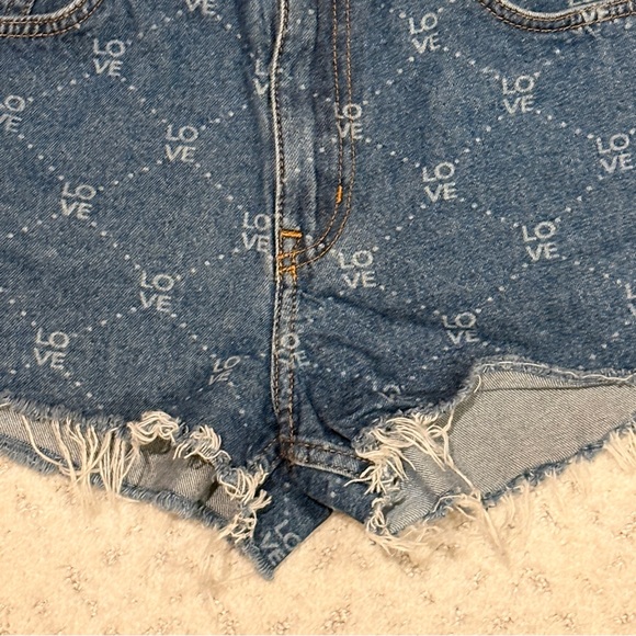 HM Divided Denim Shorts Womens Size 10 Blue Jean High Waist Daisy Dukes Festival - Picture 8 of 11